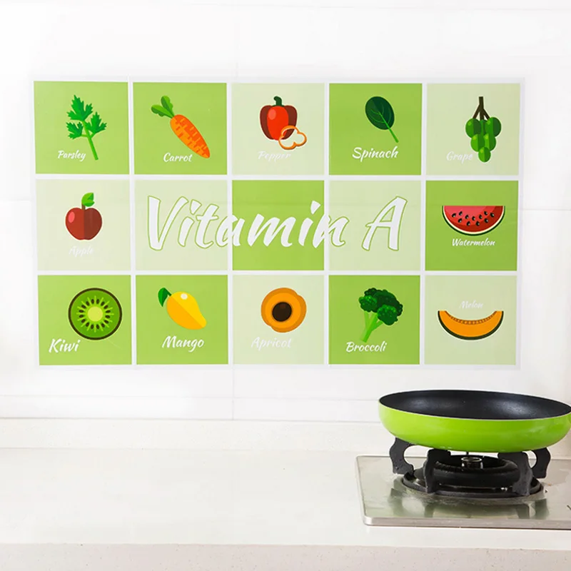 

Kitchen Oil-Proof Sticker Cabinet Stovetop With Smoke Machine Tile Wall Paste Self-Adhesive Wallpaper Resistant To High