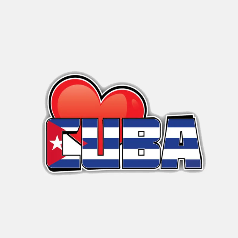 

Personality Cuba Heart Flag Motorcycle Helmet Decal Car Sticker Waterproof Car Window Body Decorative Stickers Accessories