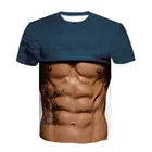 Мужская футболка для мышц живота, черная футболка в стиле панк-рок, модная уличная одежда для мужчин, 2022