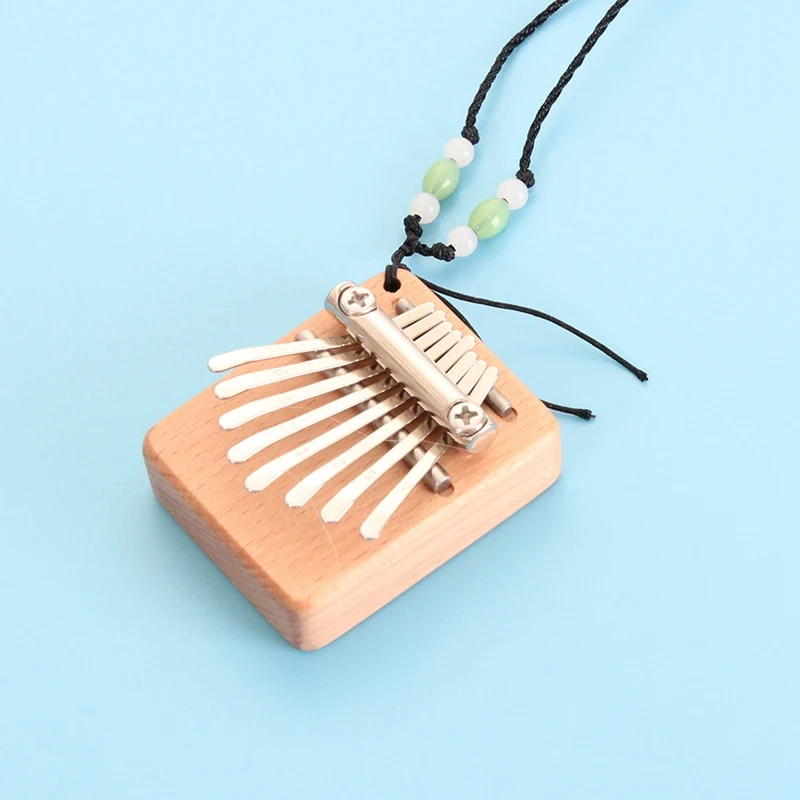 

Mini Kalimba 8 Keys Thumb Piano Finger Keyboard Musical Instrument Good Accessory Pendant Gift for Kids,Square