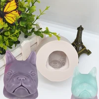 cute 3d dog head silicone mold dessert cake lace decoration diy chocolate candy pastry fondant moulds resin kitchen baking tool