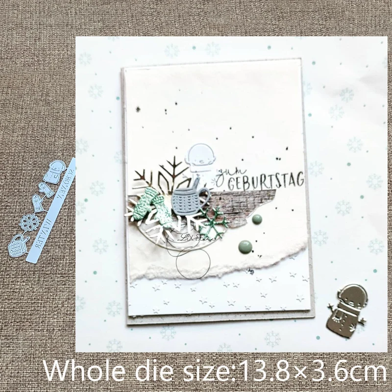 

XLDesign Craft Metal stencil mold Cutting Dies Snowman glove kettle letter scrapbook die cuts Album Paper Card Craft Embossing