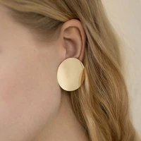 new geometric round gold earrings exaggerate temperament retro earrings suitable for female girls fashion jewelry party gift