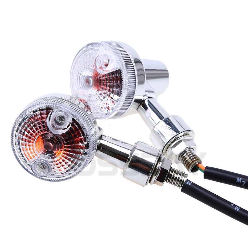 POSSBAY Motorcycle Turn Signal Light Motorbike Indicators Moto Lamp Flasher Scooter Rear Amber for Honda Harley BWM Yamaha |