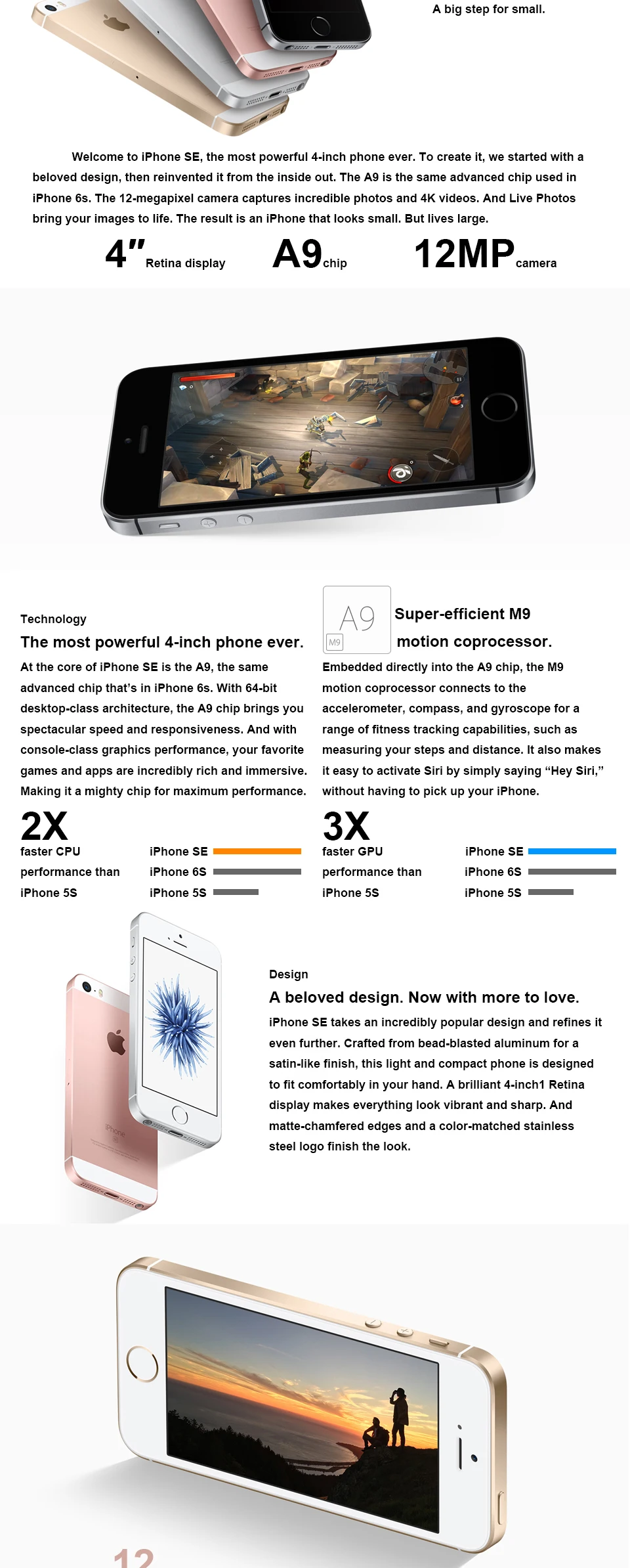 Разблокированный Apple iPhone SE 12MP 4 дюйма отпечатков пальцев Dual-core 4 аппарат не привязан к оператору сотовой связи смартфон 2 Гб Оперативная память 16/64GB Встроенная память за счет сканера отпечатков пальцев чехол для мобильного телефона