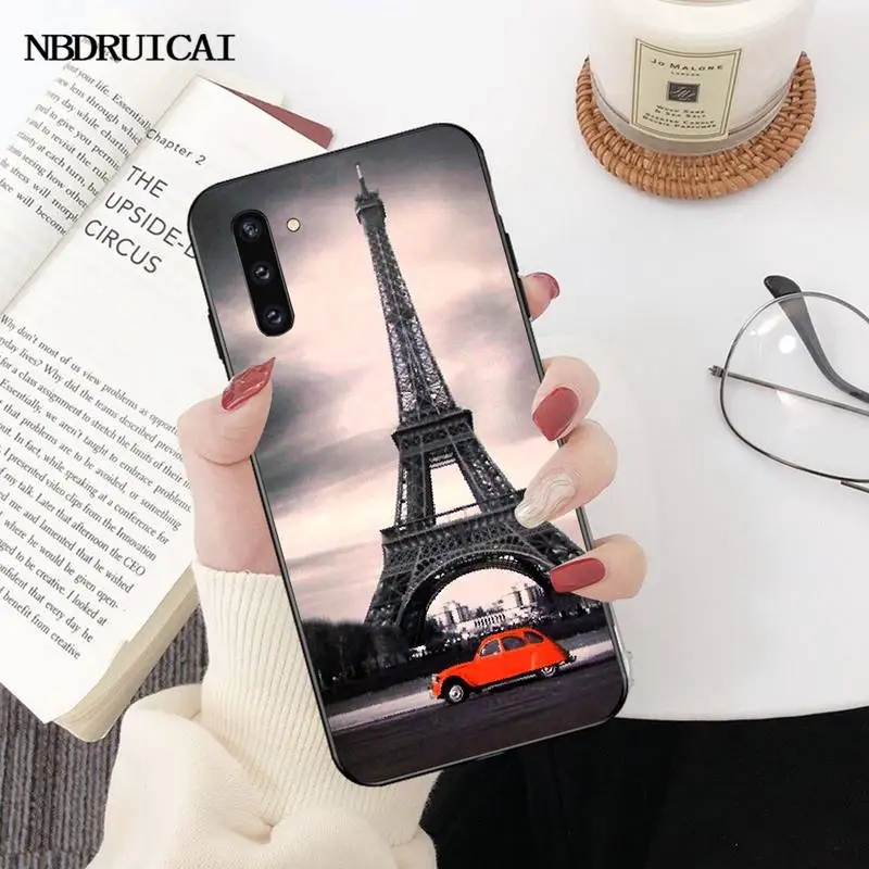 Мягкий чехол PENGHUWAN для Samsung Note 3 4 5 7 8 9 10 pro M10 20 30 с изображением Эйфелевой башни