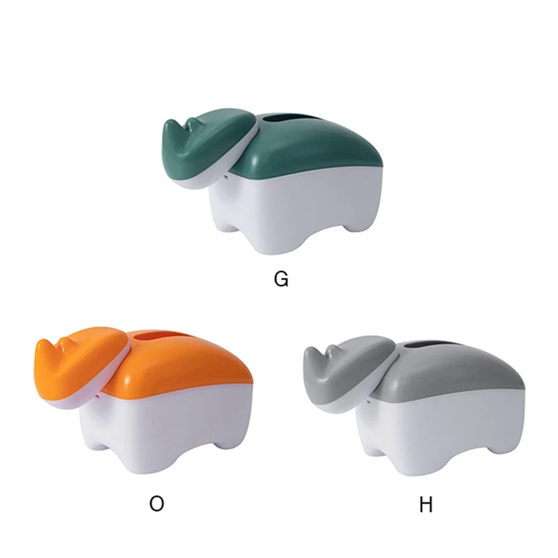

Creative Two-In-One Toothpick Box Tissue Box Multifunctional Cartoon Rhino Tissue Box Desktop Tissue Storage Box