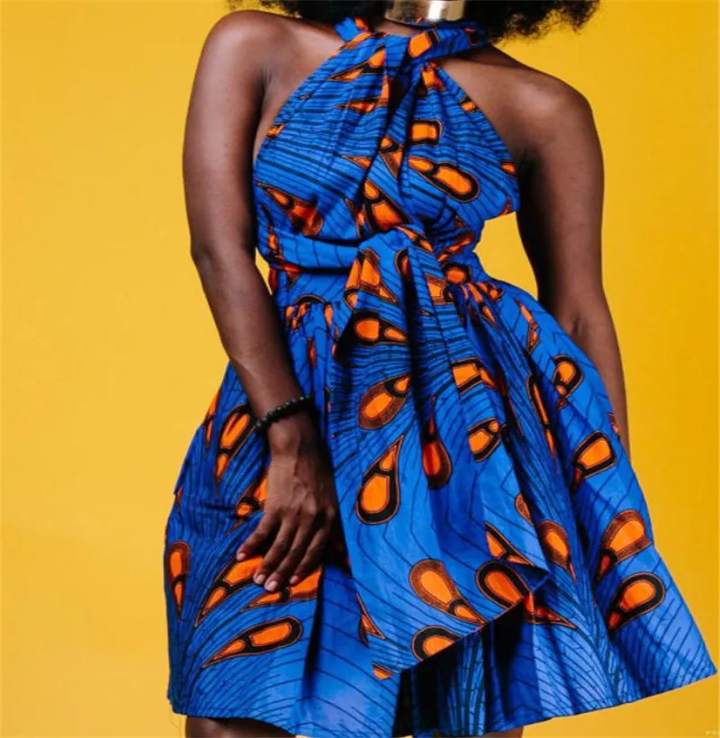 В африканском стиле Популярная женская Мода летнее платье элемент цифровая