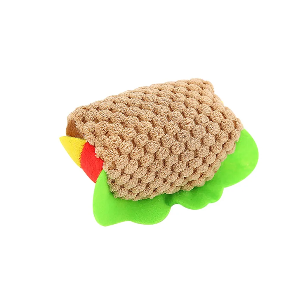 Хлопковая игрушка для кошек 10 г разноцветная модель имитация гамбургер мягкая