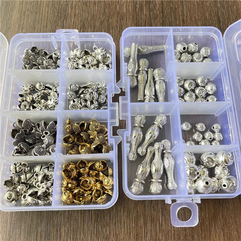 JunKang random mixed batch buckle spacer beads column connector DIY making rosary necklace tassel jewelry accessories