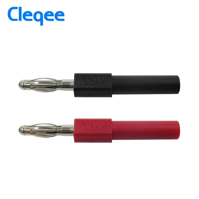 

Cleqee P7021 2 шт. 4 мм штекер на 2 мм гнездо Банановый штекер для тестирования динамиков Зонды конвертер разъемы