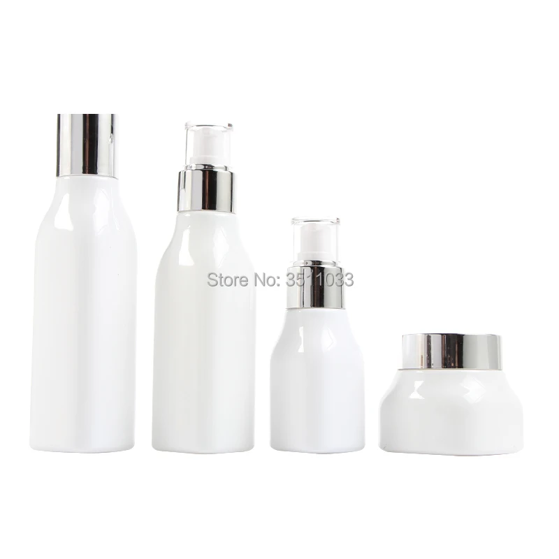 Высококачественная Белая Стеклянная фотография бутылка для косметического