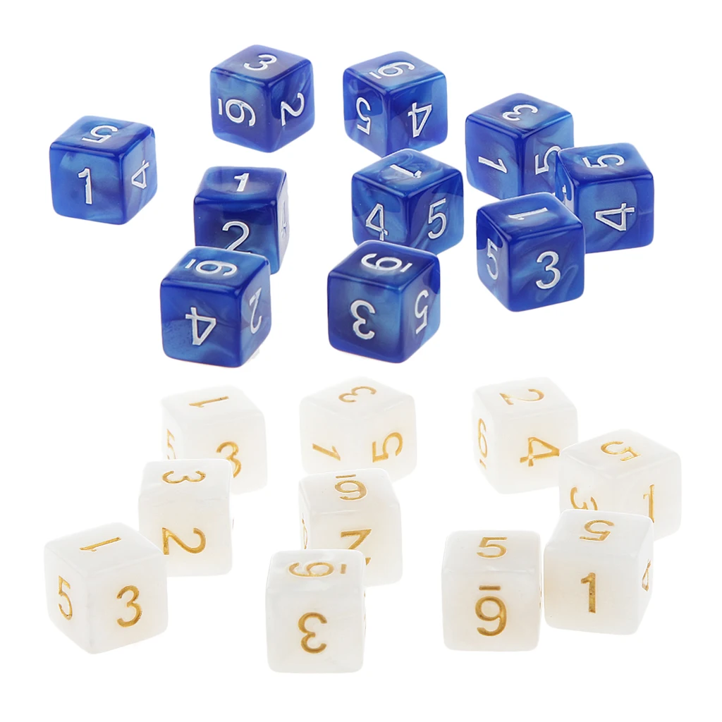 20 шт набор непрозрачных игральных костей D6 шестигранный трпг матричный квадрат
