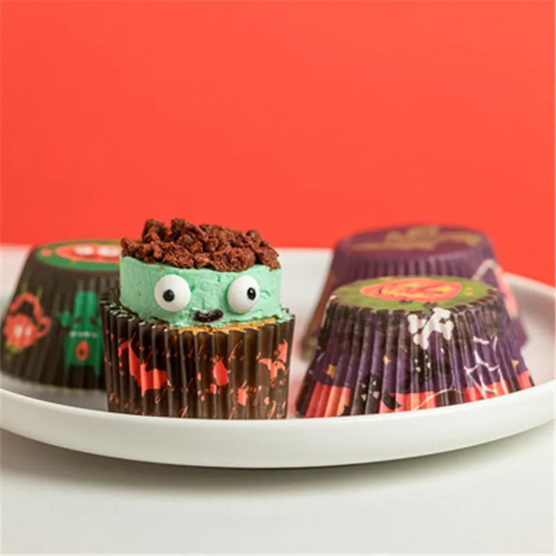 50 шт. Бумажные Формочки для капкейков на Хэллоуин | Дом и сад