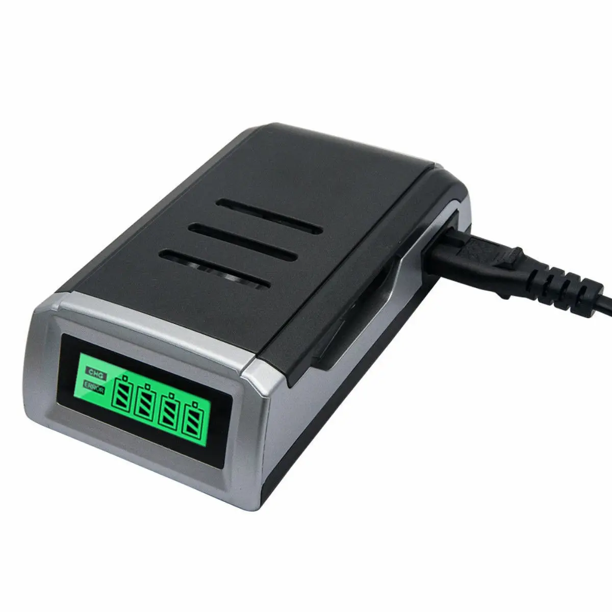 Универсальное зарядное устройство с 4 слотами умное ЖК дисплеем для