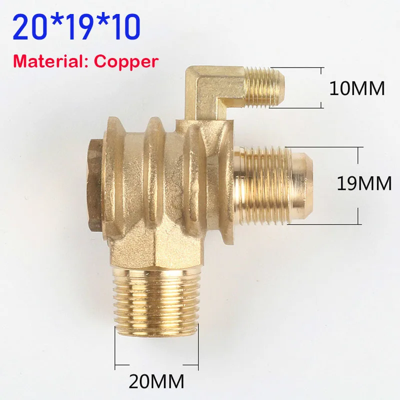 3-портовый обратный клапан медный/цинковый сплав наружная резьба инструмент для