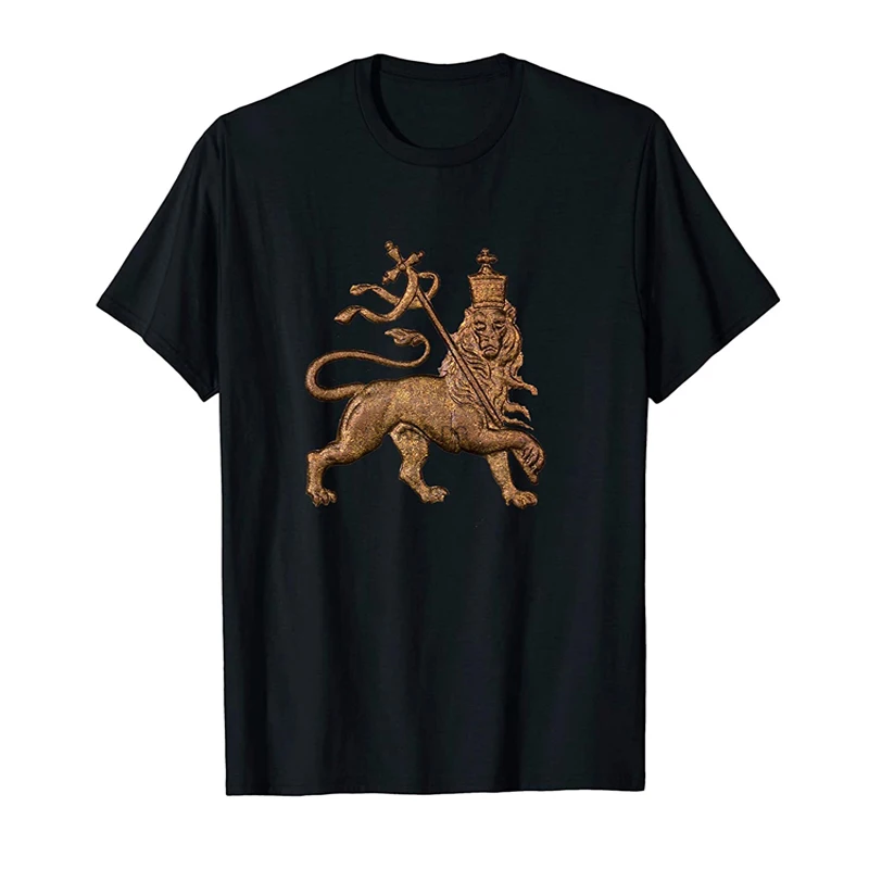 

Moa Anbessa Haile Selassie Rastafarian Lion of Judah T-Shirt///