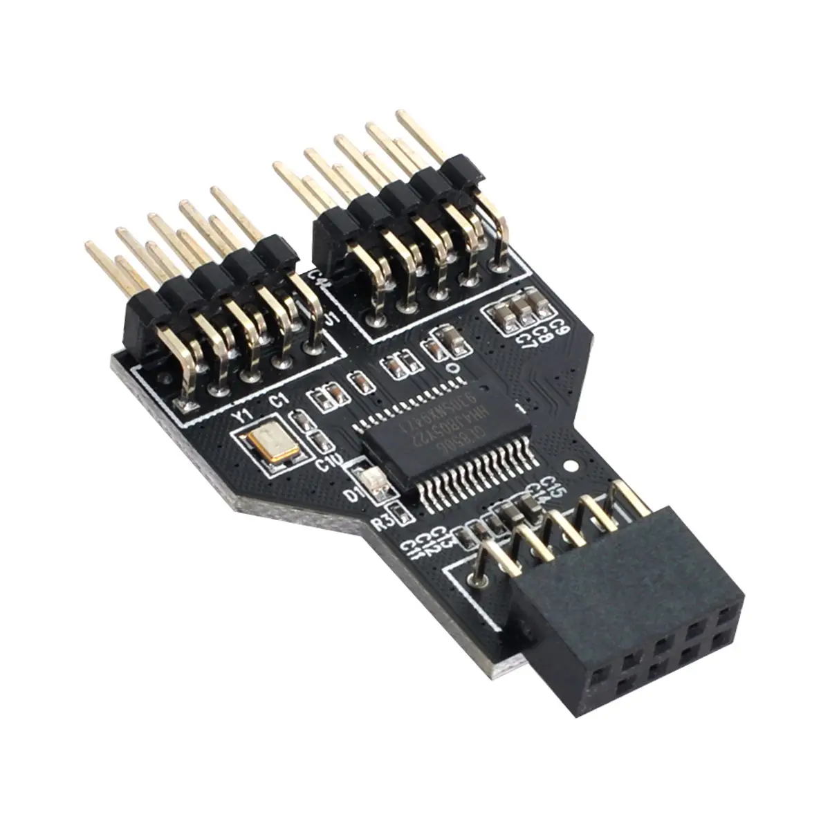 Motherboard 9pin USB 2.0 Header 1 to 2 Female Extension HUB Connector Adapter Port Multilier | Электроника
