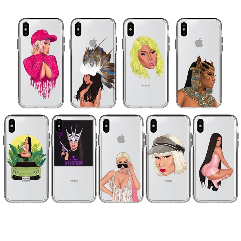 Для iPhone X XR XS Max 7 7Plus 8 8Plus 6 6S Plus 5 5S SE чехол для телефона в стиле Nicki Minaj мягкий