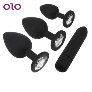 Оло Анальная пробка Пуля Вибратор Интимные Игрушки для женщин мужчин массажер простаты Эротические товары для взрослых