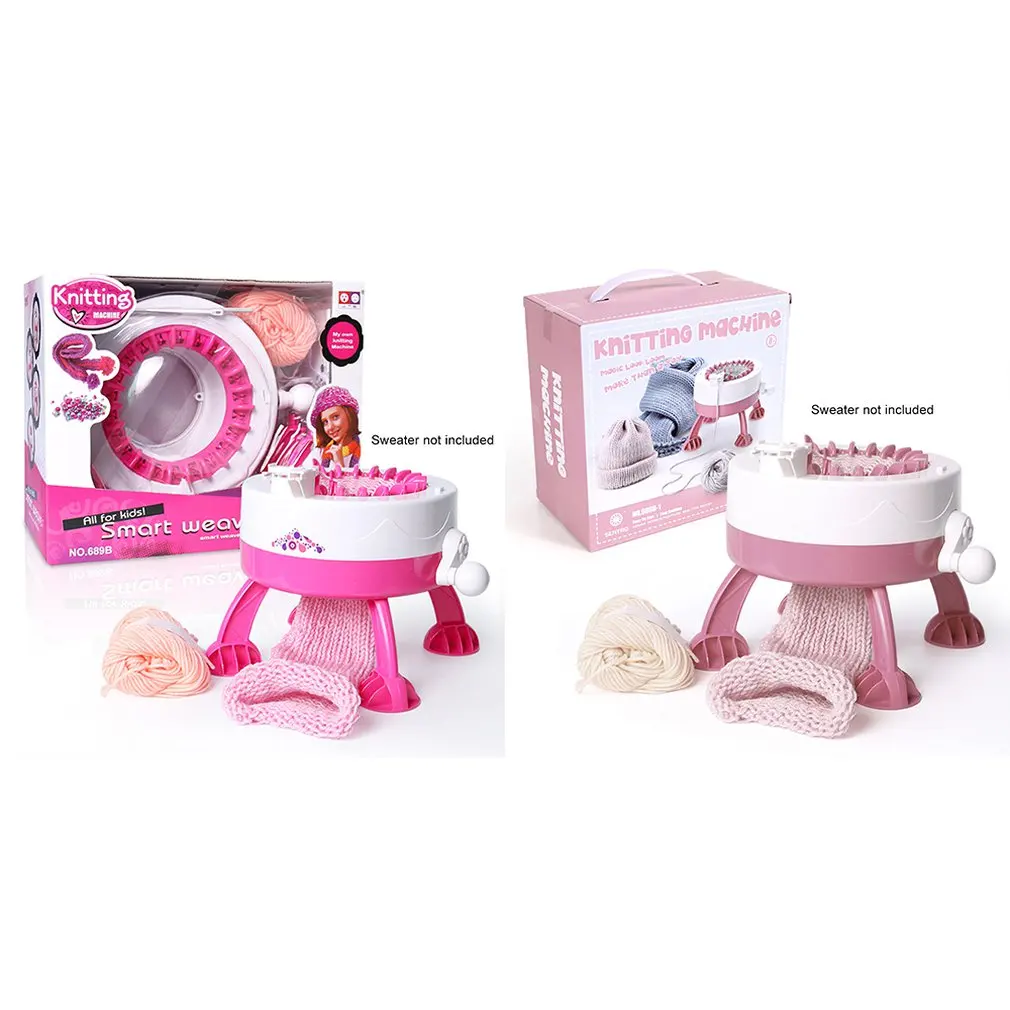 Bib-m&aacute;quina de tejer con cilindro de estrella para ni&ntilde;os, juguete de juego de rol, 22 agujas, cilindro, tejer lana-1