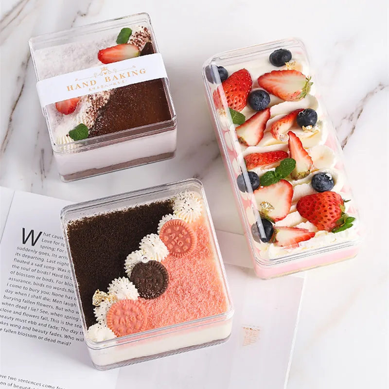

10 шт. пирожное Тирамису упаковочной коробки мусс коробка соевого молока Melaleuca/Десерт прозрачным верхом, Подарочная коробка Еда контейнер ст...