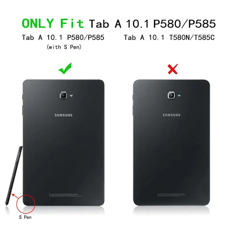 Чехол для планшета Samsung Galaxy Tab A A6 10 1 ''с S Pen P580 P585 Силиконовый противоударный
