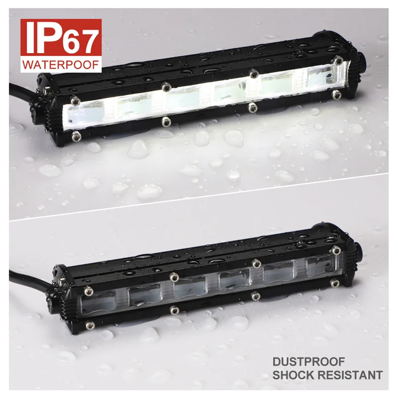 7-дюймовый ультратонкий Светодиодный прожектор 6D линза 18 Вт Барре светодиодный