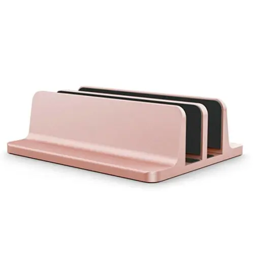 Вертикальная подставка для ноутбука розовый Настольный держатель хранения с