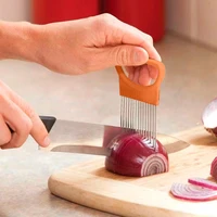 shrendders slicers tomato onion vegetables slicer cutting aid holder guide slicing cutter safe fork kitchen cutting tools