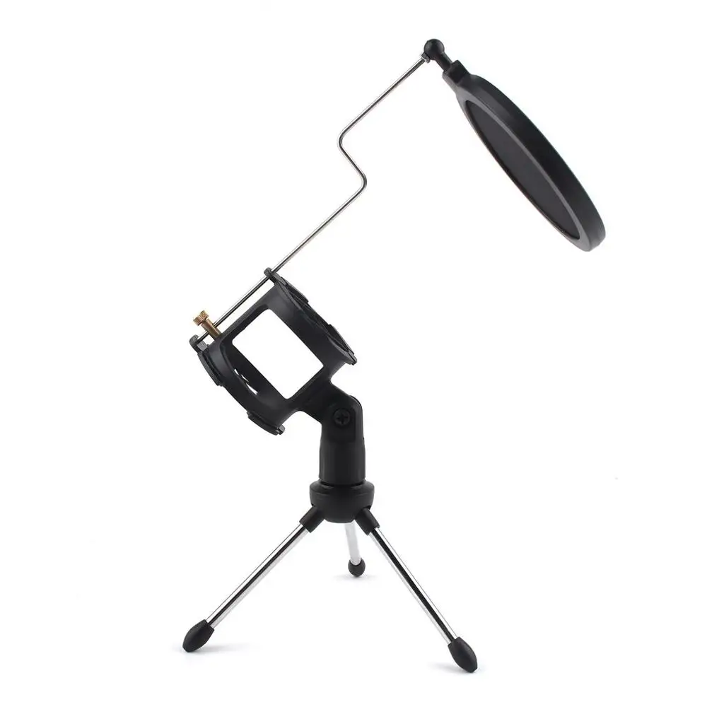 

Desktop Universal Anti-Spray Microphone Shock Mount Holder Tripod Stand Bracket