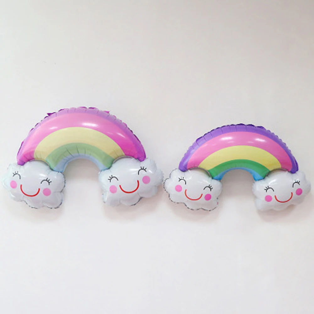 Большая Радуга улыбка солнце дизайн фольги воздушные шары для детей день