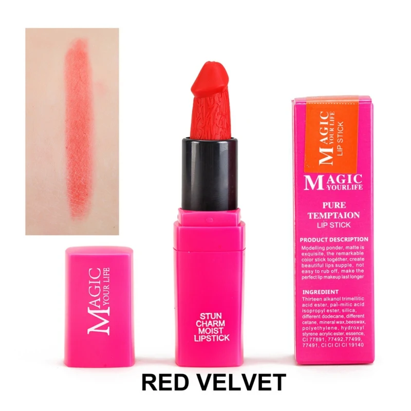 12 Грибная бархатная матовая губная помада Водонепроницаемая увлажняющая антипригарная чашка долговечная помада в форме пениса - Цвет: 12