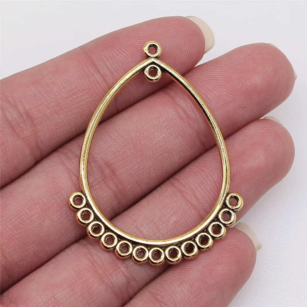 

diy charms for jewelry making pendant 47x35mm Drop-Shaped Earring Connector connectors 4pcs