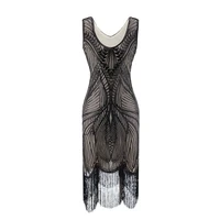 1920s the gatsby retro style handmade beaded sequins fringed dress 20s cosplay for women evening party dresses vestidos 4xl
