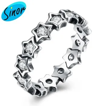

S925 Sterling Silver Vintage Zirconium Ring Svr177