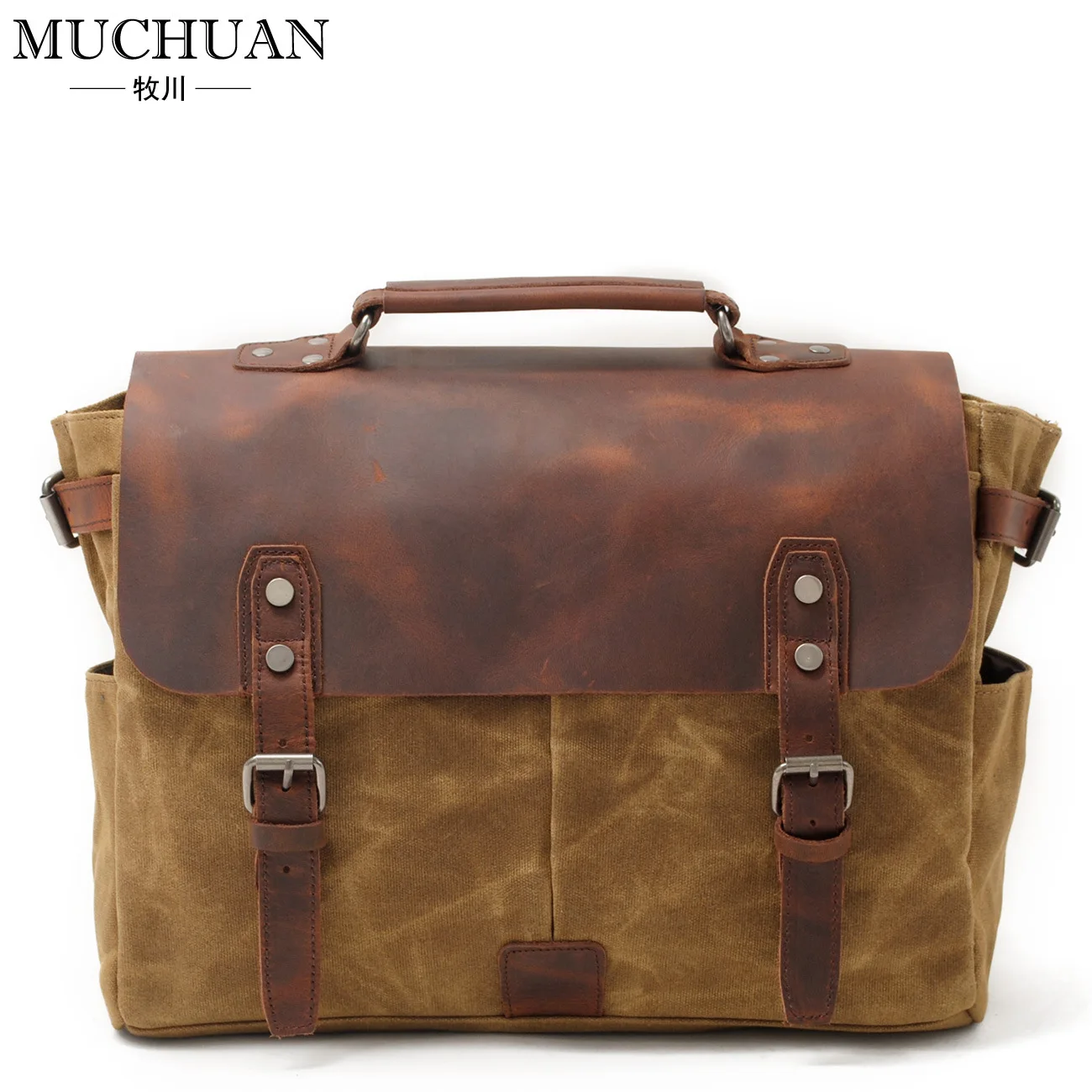 

Laptop Portable Briefcase Business Vintage Messenger Shoulder Office Work Document Briefcase Bolsa Masculina Bag for Men DB60BA