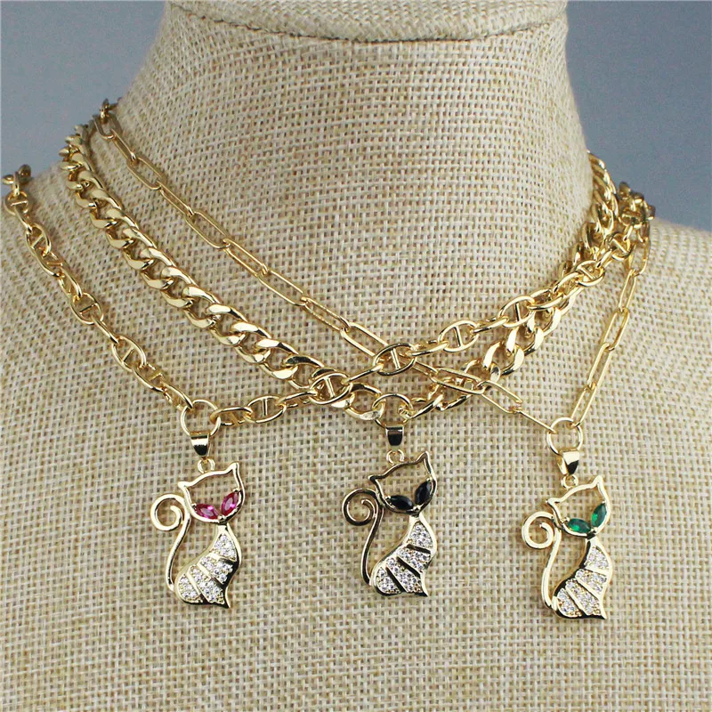 16 дюймов 10 шт./лот новый дизайн ожерелье с кубическим цирконием ювелирные изделия