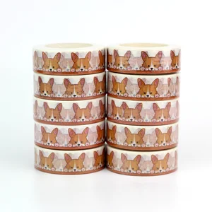 Оптовая продажа, 10 шт.лот, декоративные милые корги для собак, ленты для скрапбукинга DIY, клейкие ленты для маскировки, каваи, Канцтовары