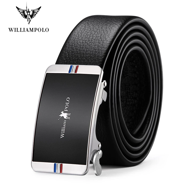 Ремень WILLIAMPOLO мужской из натуральной кожи элегантный с автоматической