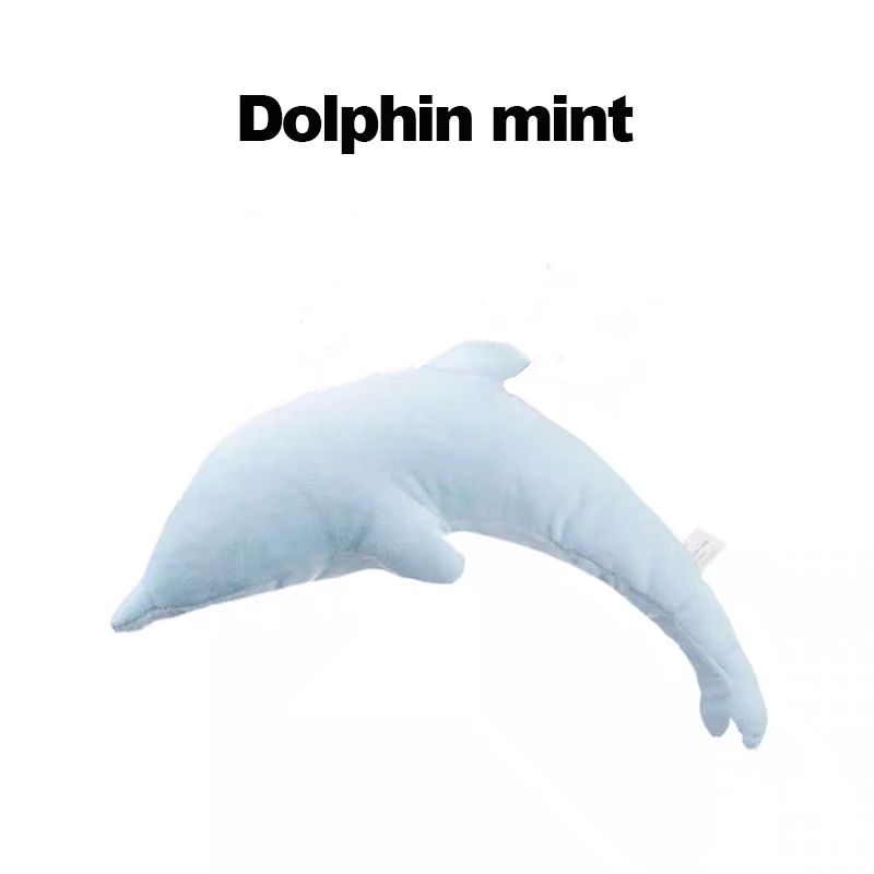 

Soft plush cotton pet dolphin type cat toy interactive gift built-in catnip plush toy pillow play pet toy supplies