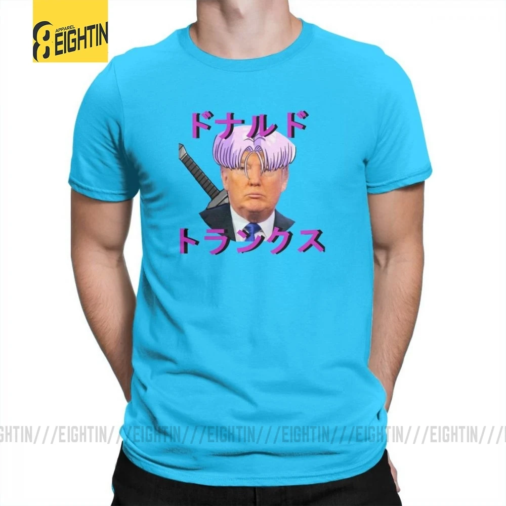 Vaporwave футболки Donald J trunks Футболка Мужская Высокое качество футболки с коротким рукавом большой размер хлопок смешной Стильный плюс - Цвет: Medium Blue