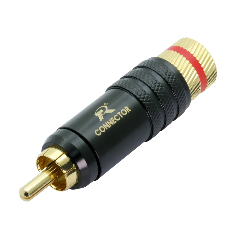 10 шт./5 пар разъем RCA роскошный медный для штекера позолоченный аудиоадаптер