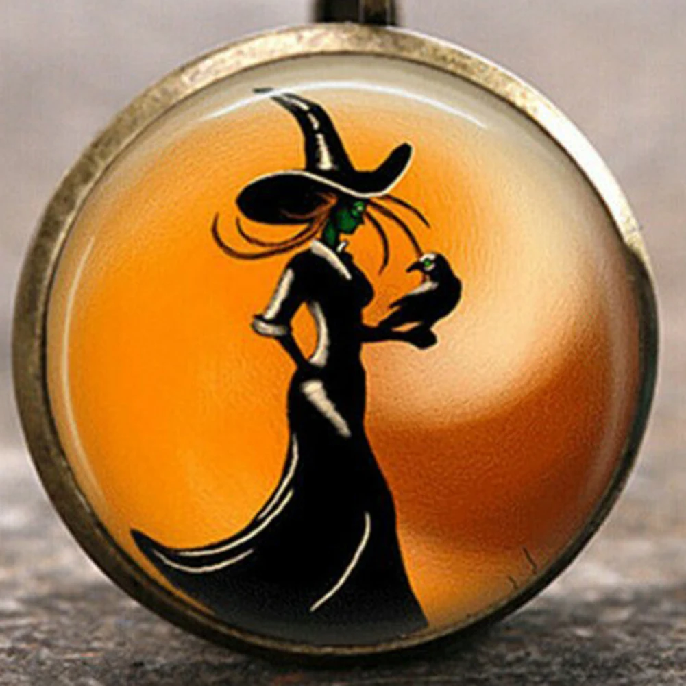 Вечерние серьги-кабошон для Хэллоуина стеклянные женщин девочек модные