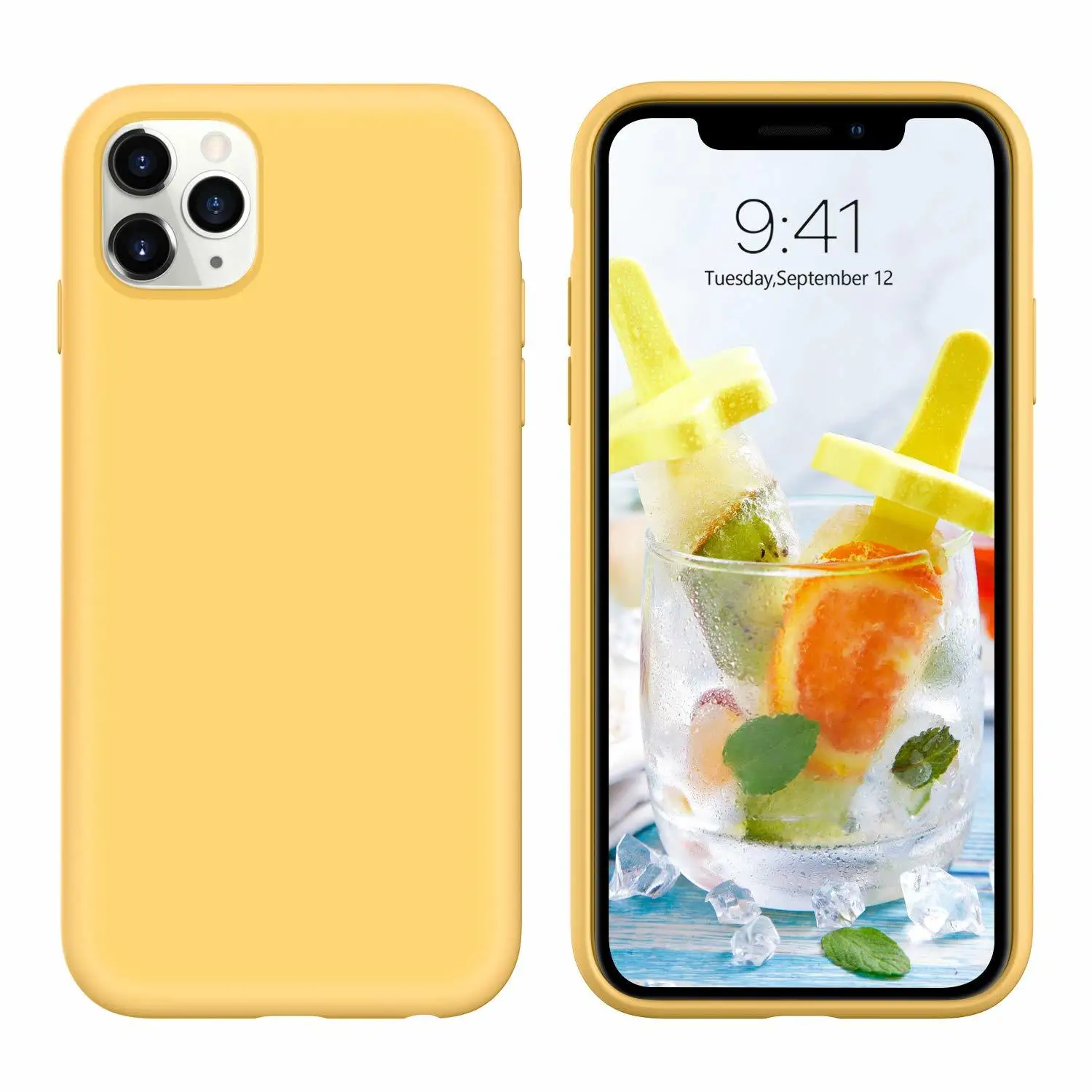 Yellow Мягкий Жидкий официальный силиконовый чехол для iPhone 11 Pro Max 8 Plus микрофибра лайнер Противоударный задняя крышка для iPhone X XR Xs MAX XS - Цвет: Yellow