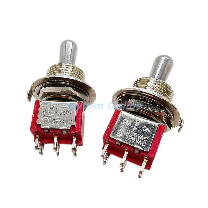 2 шт. T80-T 12 мм ВКЛ-ВЫКЛ DPDT 6Pin 3 поддержание позиции мини-тумблер с короткой ручкой 3A