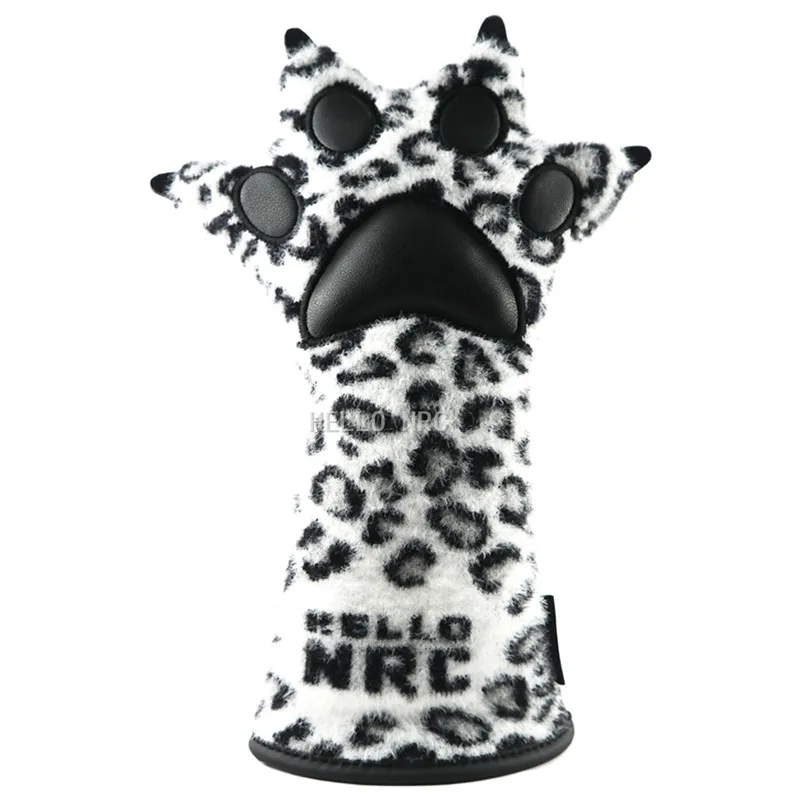 

HELLO NRC 2021 New Golf Club Head Cover Driver Fairway Hybrid Headcover Leopard Palm Cartoon Design