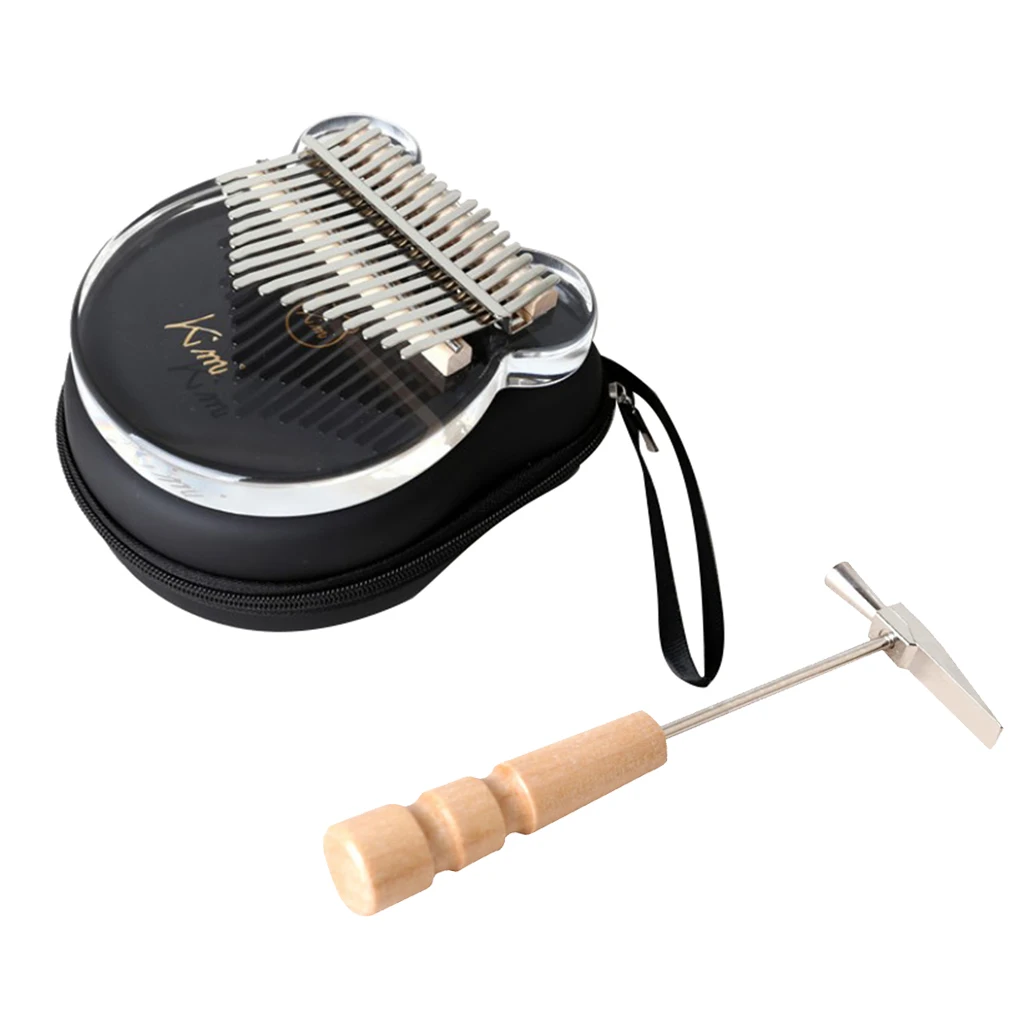 

Acrylic 17 Keys Kalimba Finger Piano Thumb Piano Mbira W/ Tune Hammer Clear
