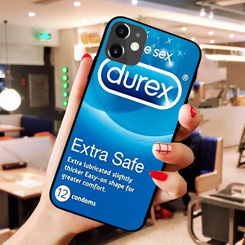 

Adult Sexy condom brand Durex box Phone Case for iphone 12 Pro max mini 11 pro XS MAX 8 7 6 6S Plus X 5S SE 2020 XR case