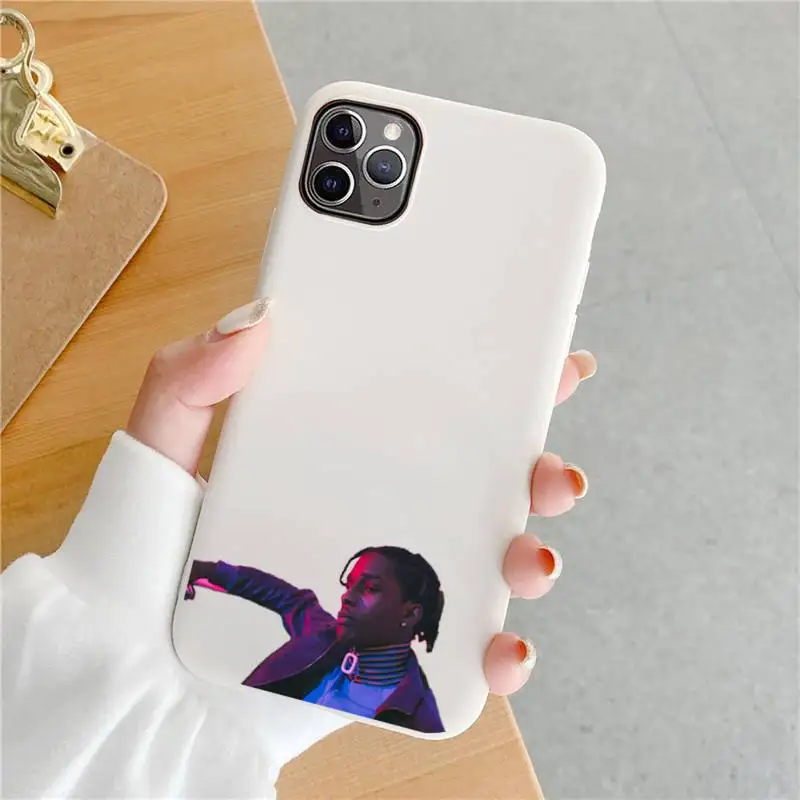 

ASAP Mob Asap Rocky Rapper Phone Case Candy Color for iPhone 6 6S 7 8 11 12 XS X SE 2020 XR mini pro Plus MAX mobile bags